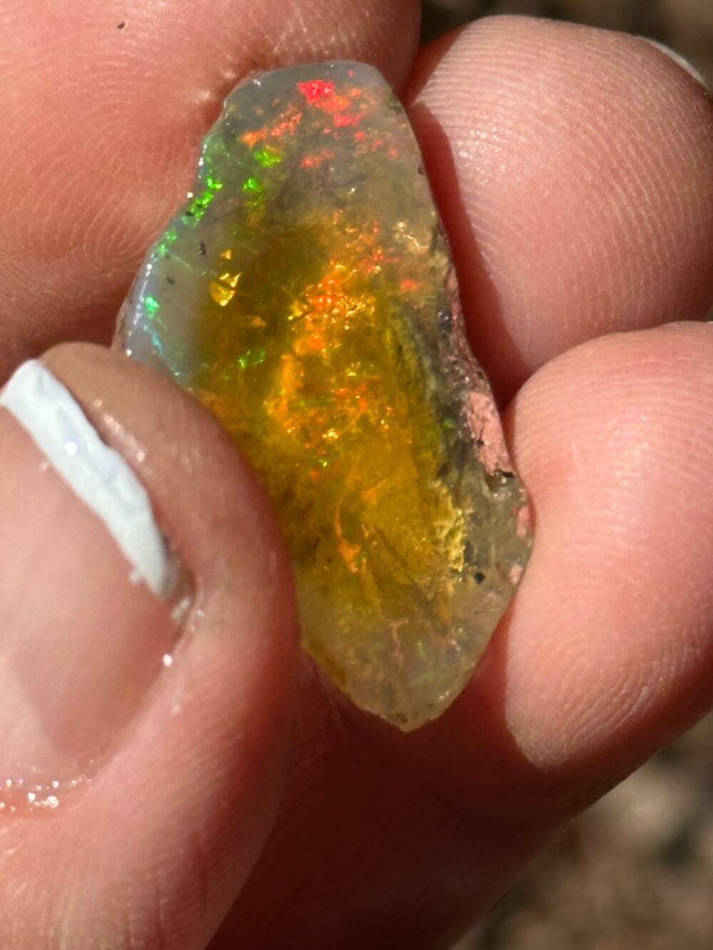 9 Ct Silver Dipped Fire Opal